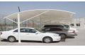 White car parking tensile structure