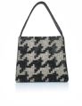 Urbania Fashions Polyester Black Solid Beaded beaded tote bag