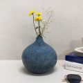 Frosty Blue Round Bud Small Flower Vase