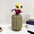 Rustic Green Chiseled Flower Vase Medium