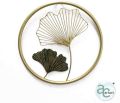 Ginkgo And One Mesh Leave Wall Art Metal Ring