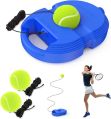 Blue New Manual solo tennis trainer rebound ball