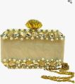 Golden Resin Clutch Bag