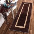 Phooldaan Polished Brown New Brown Printed luxe shaggy carpets