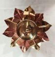 Polished Golden copper lotus diya