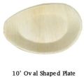 10 Inch Oval Shaped Areca Leaf Plate