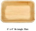 6x4 Inch Rectangular Areca Leaf Plate