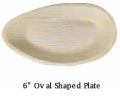 Plain Oval Shaped Areca Leaf Plate