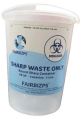 FAIRBIZPS 3L Round Sharps Container - Secure Disposal for Needles, Syringes, and Medical Waste.