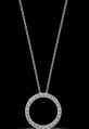 LNP-14 Mini Circle Diamond Pendant Necklace