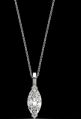 LNP-21 Solitaire Marquise Diamond Pendant Necklace