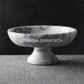 Brahma Granitech Off White Oval marble fruit bowl