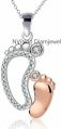 Rose Gold And White Gold Real Diamond Kids Pendant