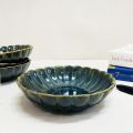 Forest Green Small Ceramic Snack Bowl