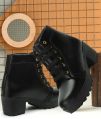 Girls Black Ankle Length Boots