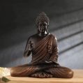 Blessing of Buddha Statue 2ft Copper and Black
