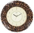 Round Brown wooden wall clock