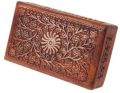 Polished Rectangular Brown wooden jewelry box