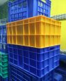 Rectangular Multicolor industrial plastic crate