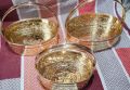 Bharat Artisans IMPEX Polished Round Om design carving brass flower basket