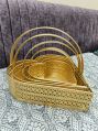Polished Heart shape Golden Metal Baskets