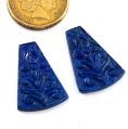 Lapis Lazuli Carving Gemstone Earring