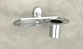 Silver Stainless Steel Tumbler Holder With Soap Dish