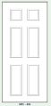 White Designer primer coated solid wooden door