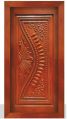 Polished Solid Wood Brown Designer solid teak wood door