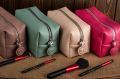 Available in Different Colors Plain leatherette make up pouch