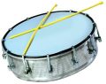 Plain Polished Round Silver & White New tasha drum