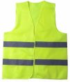 Yellow Plain polyester safety jackets