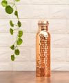 Round hammered copper bottle
