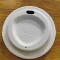 Round White 90 dia sugarcane bagasse sipper lid