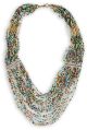 Long beaded multi color necklace