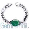 Emerald Silver Bracelet