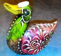 Wooden Embossed Painted Duck