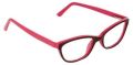 Plastic Black Pink Plain Glaze Acetate Spectacle Frame