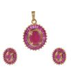 American Diamond Special Clossy Diva Pendant With Earring Set