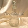 Clear Cut Glass Perfume Bottle And Decanter