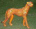 Handicraft Leather Cheetah Sculpture