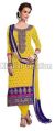 Yellow Colored Straight Embroidered Salwar Suit
