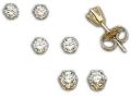 Gold Diamond Earrings  - Der 005