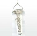 Wand Silver Mount  Crystal Pendant