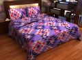 Factorywala Premium Cotton Checkered Print Purple Colour Double Bed Sh