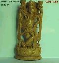 Sandal Wood Standing Laxmi Statue