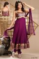 Purple Netted Readymade Kameez