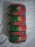 Fancy silk thread bangle Set