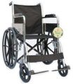 FOLDING WHEELCHAIR IN CHROME FINISH WITH MAG WHEEL