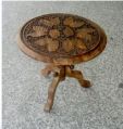 Wooden Carved Folding Stool